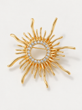 Quiet Glow - Sonnen Brosche Gold